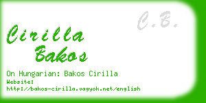 cirilla bakos business card